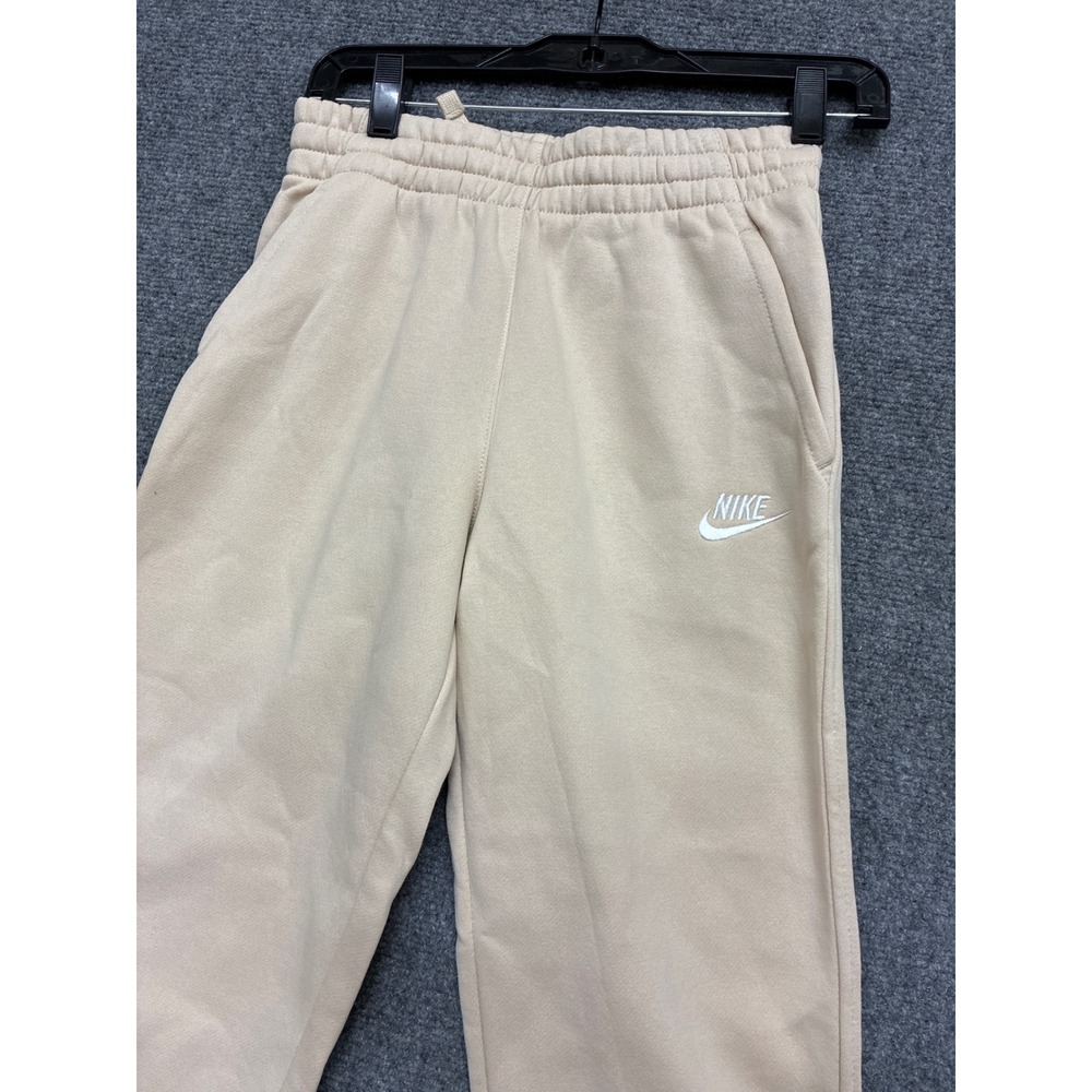 Kids Nike Sportswear Standard Fit Joggers Tan Beige Medium NEW